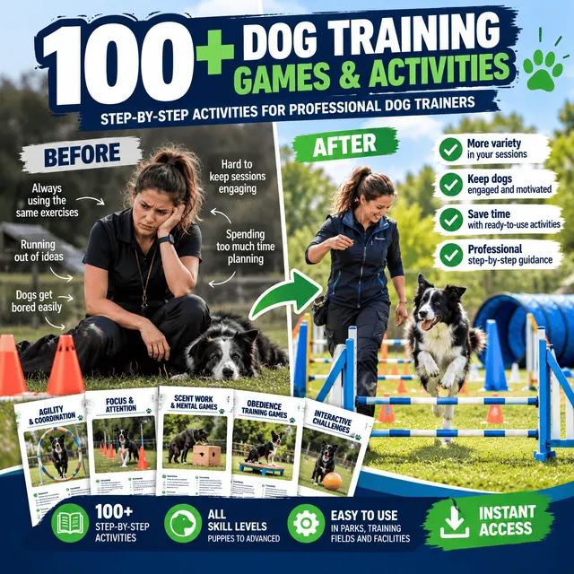100+ Dog Training Games & Activities - Official Trainer Playbook Handbook